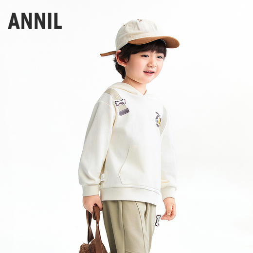 【实体店同款】男童带帽长袖卫衣春季新款安奈儿童装XB611063 商品图1