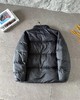 F011390刺绣小logo图案宽松拉链长袖几何图案灰黑拼色立领羽绒服男女同款 商品缩略图8