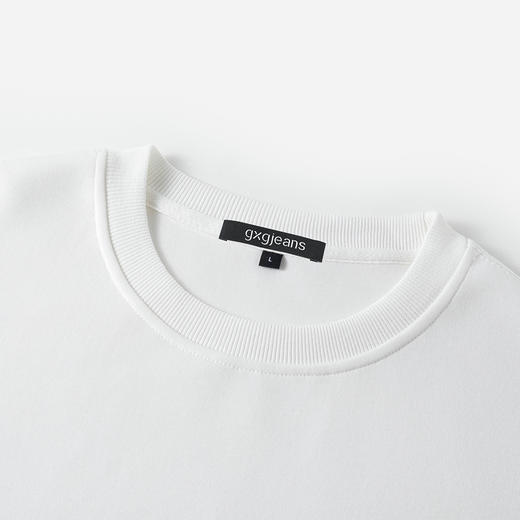 gxgjeans 男装25秋款男士圆领卫衣柔软亲肤简约百搭印花卫衣校园通勤打底衫男K&C 商品图7