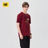【春上新】【9.5折】6楼卡特CAT春款短袖T恤暗红色CP1TSX11011C49，吊牌价398，折后价378 商品缩略图1