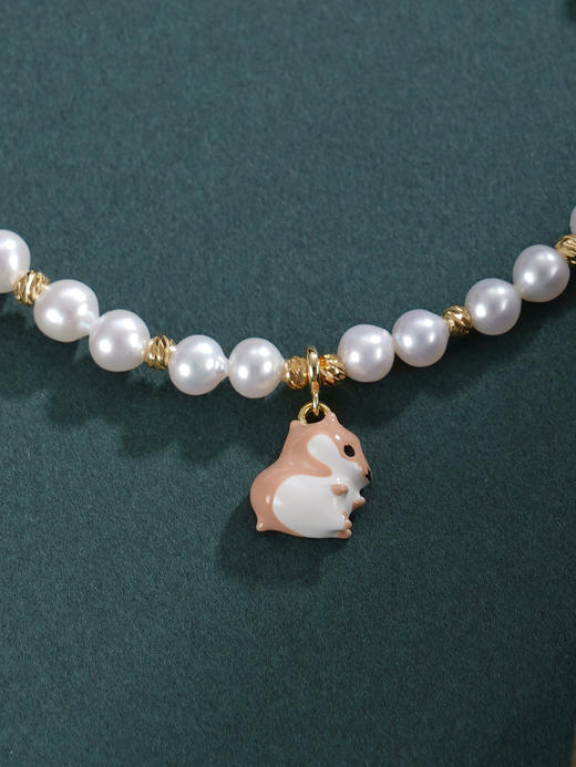 子佩集【鼠你最好】珍珠惜王妃手链【XXSL019】4mm珠镀金小鼠2601 商品图7