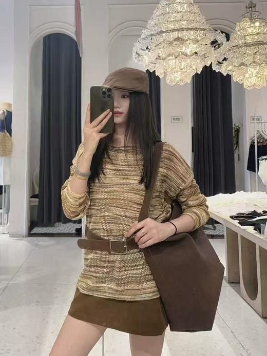 【门店同款】ENJOY秋季“浮光织影”慵懒条纹针织 165197665 商品图0