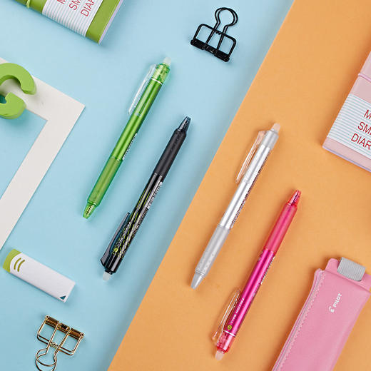 日本PILOT百乐进口可擦笔3-5年级小学生用23EF彩色水笔按动中性笔 商品图2