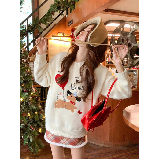 <曾小咸推荐>现货秒杀 ！微信超特价！新年战袍红格子半身裙 日常129.99 立减60 秒杀69.99！！ 商品图2