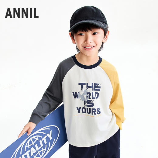 【实体店同款】男童圆领长袖针织衫春季新款安奈儿童装AB611022 商品图1