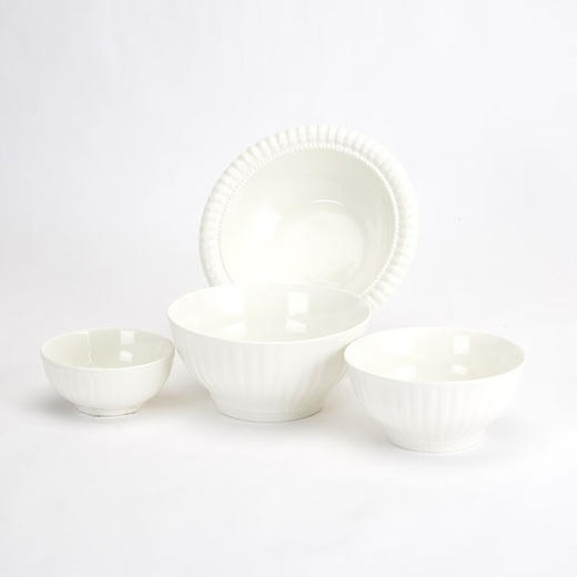 家用餐具日式陶瓷简约汤匙饭碗餐盘 浮雕布朗 商品图3