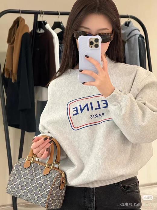 F011342早春新款时尚字母印花圆领套头长袖宽松卫衣 商品图0