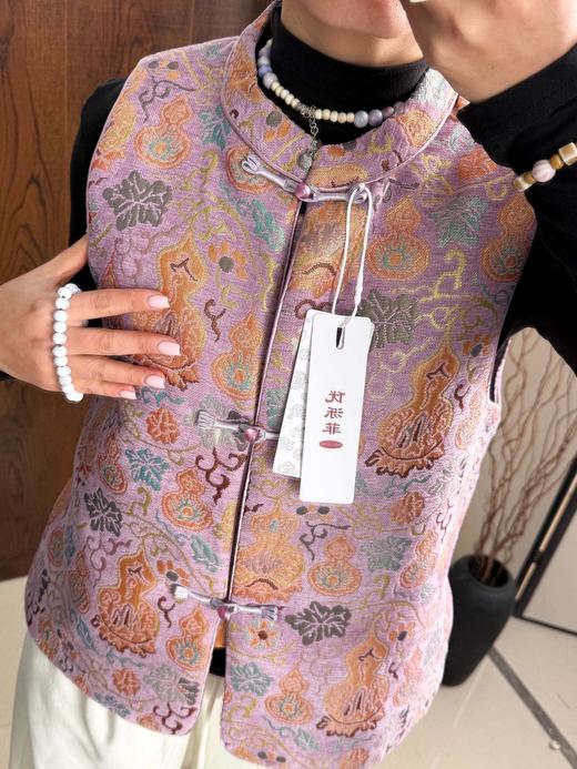 爆品品质有保障 新年必备 新中式提花包金夹棉马甲传统元素与现代时尚完美融合 商品图1