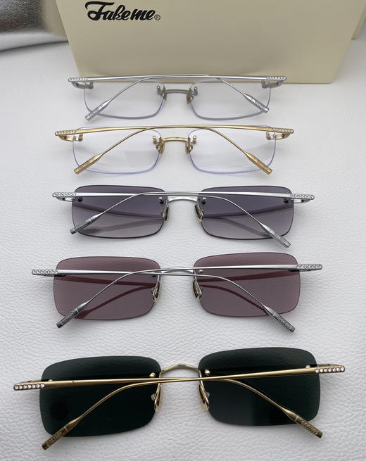 超轻纯钛无框镜架太阳镜墨镜 商品图8