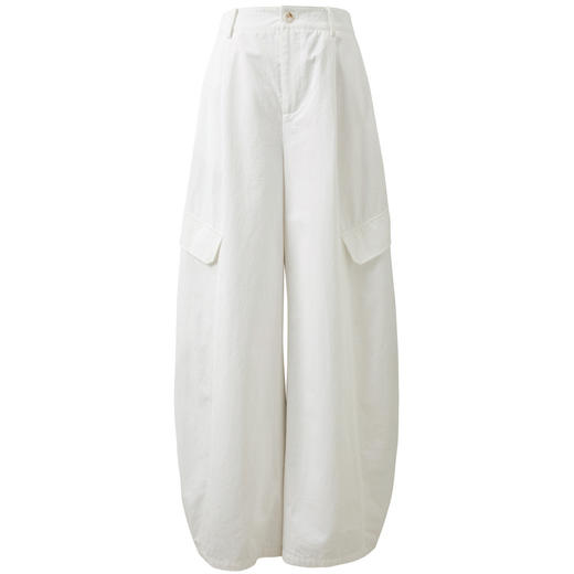 【100棉】三彩2026春季新款休闲裤长裤弯刀裤宽松轻工装气球裤M 商品图4