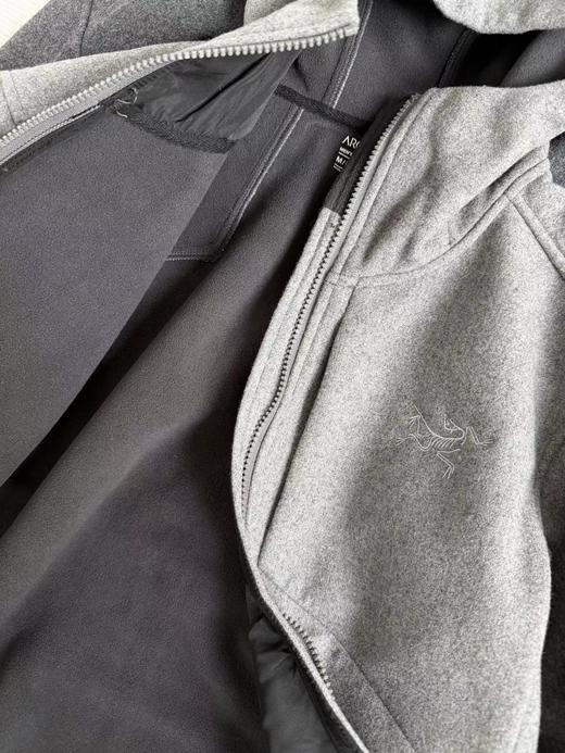 F011314男女刺绣羊毛外套夹克连帽保暖冲锋衣羊绒软壳抓绒上衣 商品图13