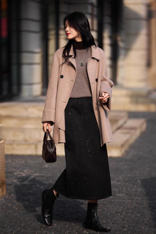 （7天内发）落入银河毛呢亮片裙，把星河穿身上，贵气时髦，人群中的发光体！ 商品图0