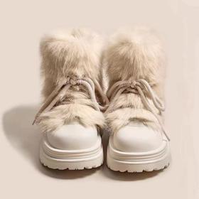 【舒适柔软保暖❗️时尚温柔百搭】2025秋冬新款韩版松糕底保暖舒适时尚雪地毛毛靴。jc