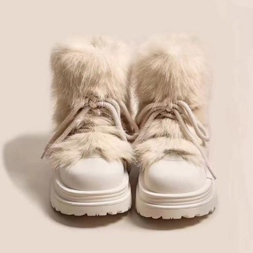 【舒适柔软保暖❗️时尚温柔百搭】2025秋冬新款韩版松糕底保暖舒适时尚雪地毛毛靴。jc 商品图0