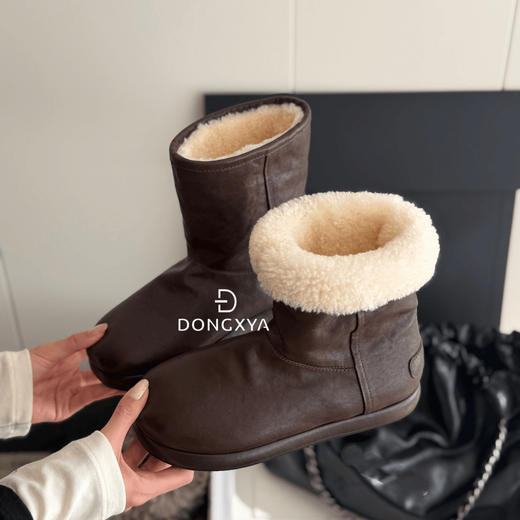 秋冬精选【水洗马皮】雪地靴皮毛一体百搭舒适休闲保暖洋气女鞋 商品图3