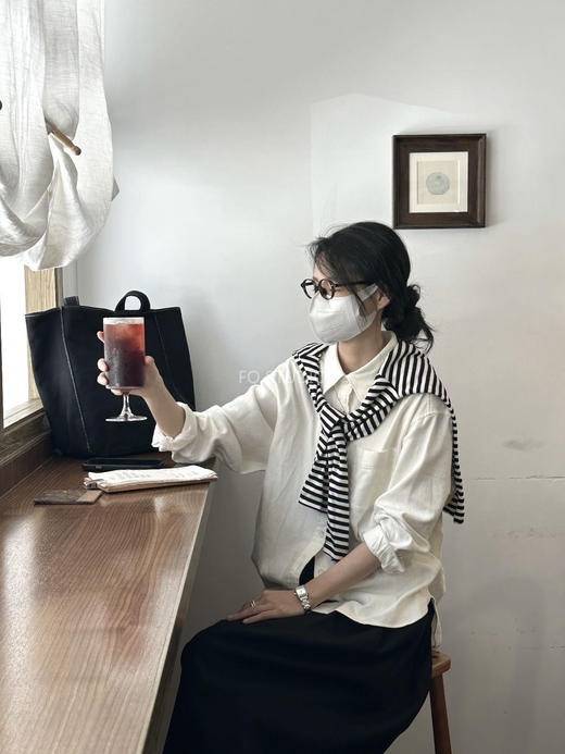 【多妈团购 高智风加厚磨毛衬衫】又软又暖，又贴肤，根本不想脱~100%纯棉+双面磨毛，贴身穿巨舒服，宽松H型直身版型太显瘦！简约又低调-连横 商品图7