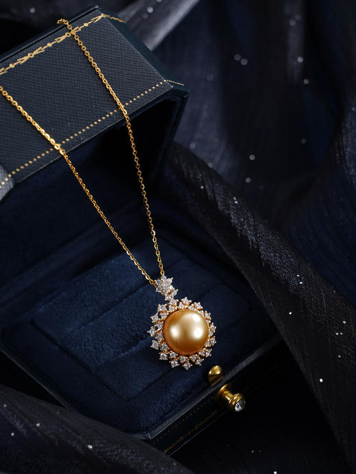 子佩集【金色童话】银S925珍珠惜王妃套链【HJYDZ002】12.5mm珠镀金太阳花金色珠2601 商品图6