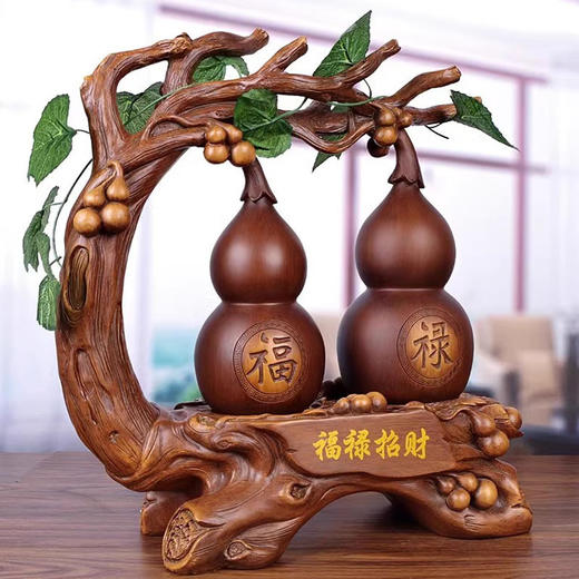 【做工精致❗️造型美观】葫芦摆件新年镇宅招财旺宅工艺品五福临门客厅办公室家装饰品酒柜乔迁。jc 商品图1