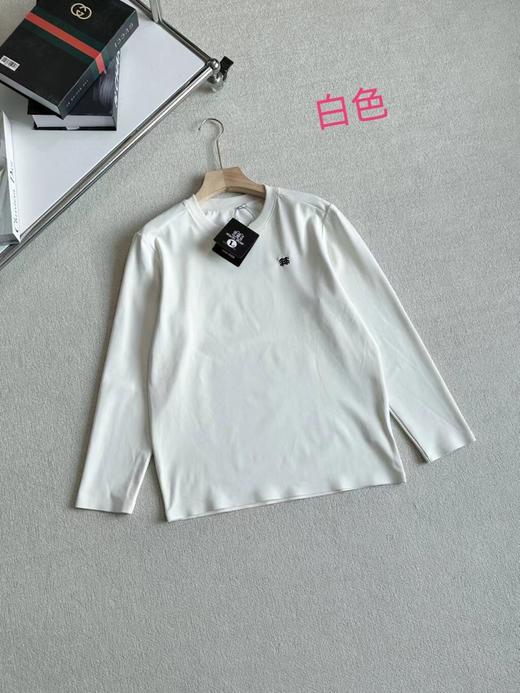 F011357压胶刺绣打底衫加绒长袖圆领体恤打底衫 商品图7