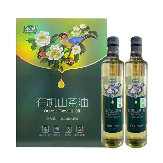 神农唛有机山茶油礼盒500ML*2/盒  A-5717 （效期27-6） 商品图0