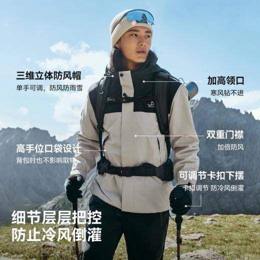 【原石】伯希和户外冲锋衣女保暖摇粒绒内胆防风三合一登山外套男 商品图3