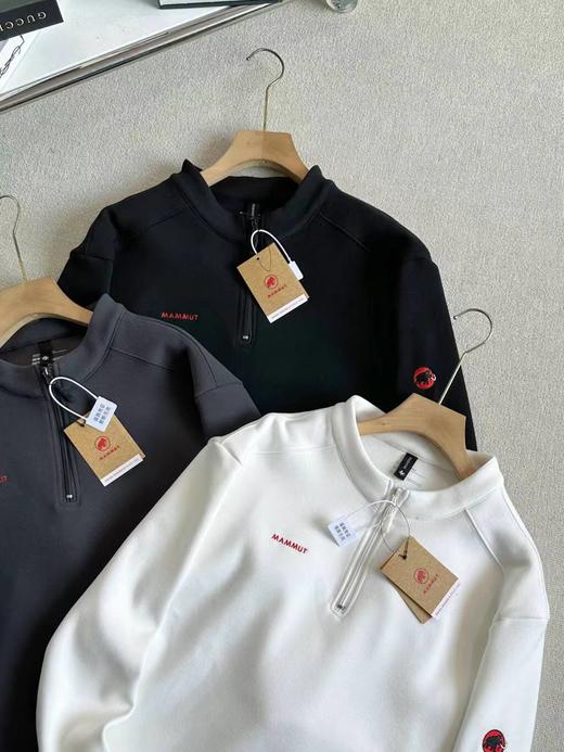 F011356户外双面绒休闲加绒加厚半拉链长袖打底衫 商品图1