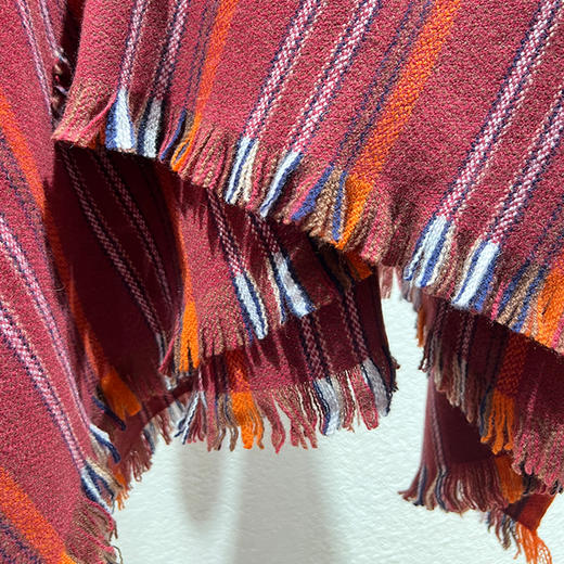 竖条纹羊绒U型斗篷  SJF97P848N 商品图4