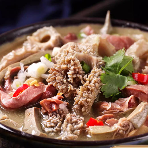 【舌尖上的美味❗️正宗内蒙古羊杂煲】甄选品质原料制作，嚼越香回味无穷，内蒙古羊肉汤新鲜羊杂碎250g/袋，红油羊杂加热即食，真空包装吊汤L 商品图2