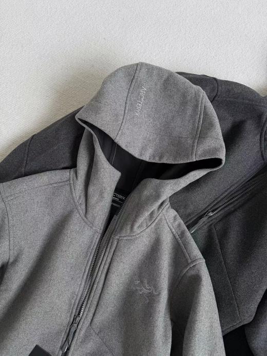 F011314男女刺绣羊毛外套夹克连帽保暖冲锋衣羊绒软壳抓绒上衣 商品图3