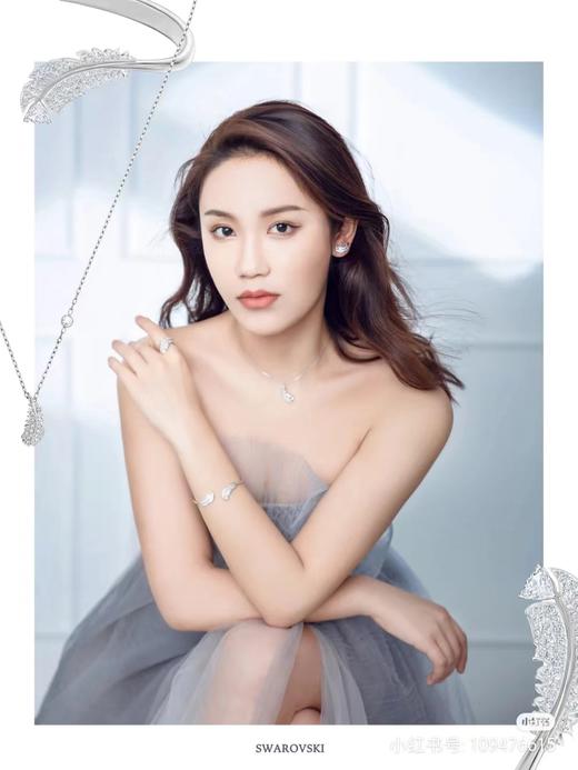 F011380情人节礼物仙气十足羽毛项链+耳钉套装 商品图2