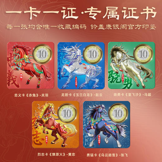 【康银阁装帧】2026天马瑰宝一币一钞套装 五虎龙骧盲盒版 骏驰九州连号钞 商品图6
