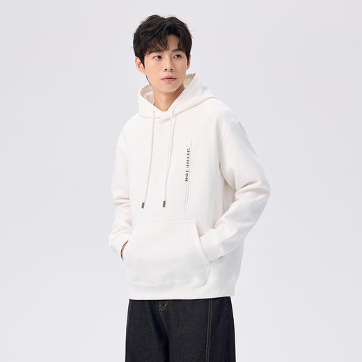 gxgjeans 男装男士连帽卫衣2025秋款简约舒适百搭休闲潮流学生运动外套上衣K&C 商品图2