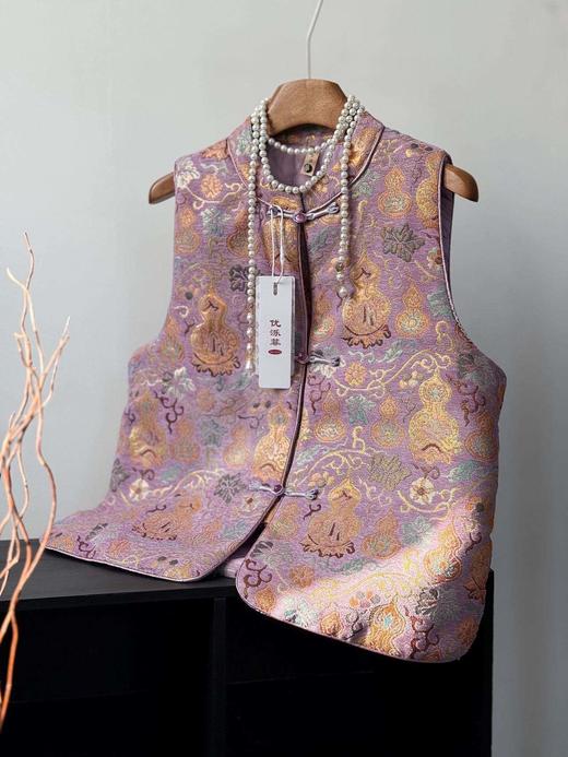 爆品品质有保障 新年必备 新中式提花包金夹棉马甲传统元素与现代时尚完美融合 商品图6