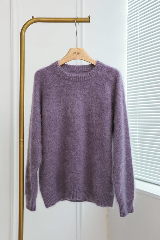 紫薯糕|简约慵懒拉绒羊毛衣 商品图0