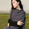 【绵羊毛】三彩2026新款智性灰立领扣饰针织披肩外搭极简氛围感女 商品缩略图4