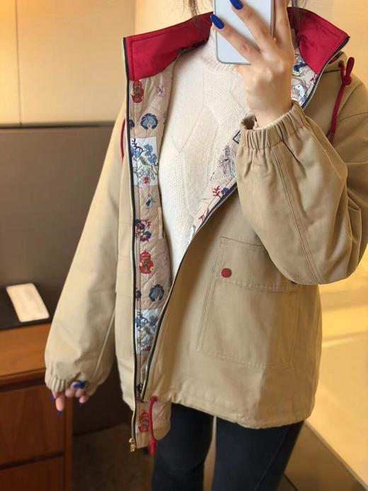 F011333新年氛围感十足上身超好看女士新年款连帽棉衣外套 商品图1