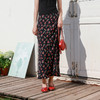 三彩2026春季新款樱桃半身裙高腰直筒裙木耳边长裙优雅M 商品缩略图3
