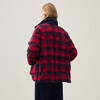谜底两面穿羽绒服2025冬季新品红黑格子牛仔拼接保暖女254MY1618 商品缩略图2