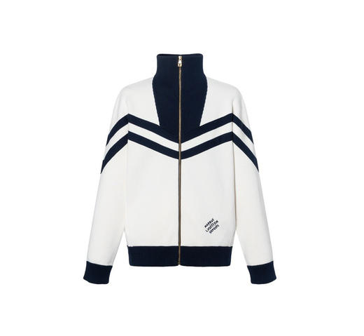 L-C 白蓝针织夹克外套 商品图0