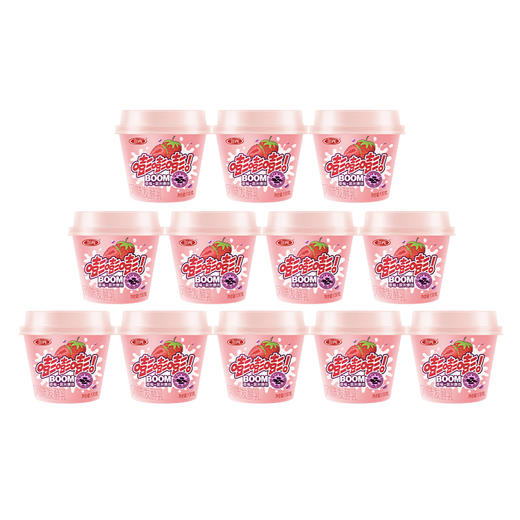 【快递到家-低温】草莓黑米爆珠杯装风味发酵乳130g*12 商品图0
