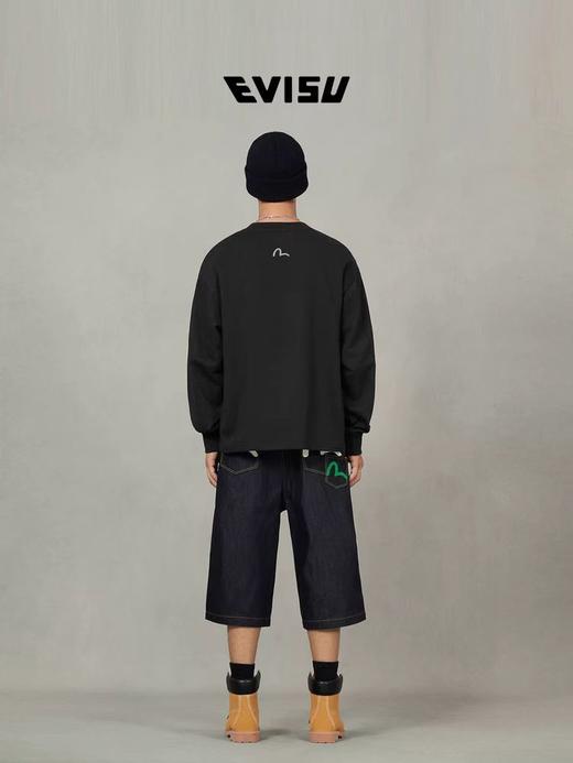 F011307秋冬情侣款商标海鸥印花银狐绒圆领套头卫衣 商品图5