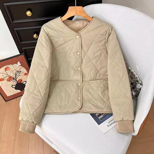 F011326时尚短款袖口罗纹羽绒棉服轻薄小棉服外套 商品图5