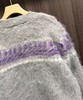 F011336慵懒氛围感灰紫渐变马海毛针织开衫女 商品缩略图11