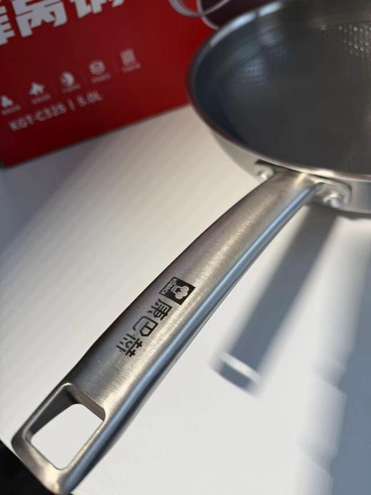 F011362家用均匀导热无涂层有钛0氟蜂窝锅 商品图7