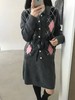 F011341学院风菱格单排扣设计针织开衫+针织半裙套装女款 商品缩略图6