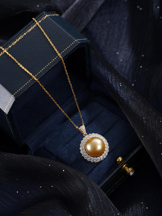 子佩集【光年之遇】银S925珍珠惜王妃套链【HJYDZ001】13mm珠镀金太阳花金色珠2601 商品图2