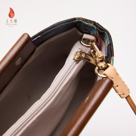 SAINTJOY/上久楷 宋锦斜背包 晴春蝶戏 XB3B095211002 商品图2