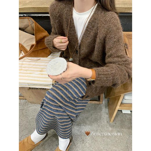 【149元任选2件】现货！韩系撞色条纹针织半身裙 商品图4