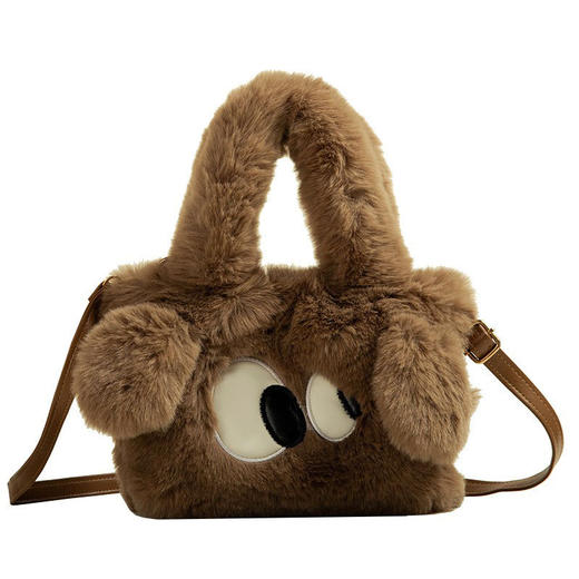 【博主推荐!毛绒绒包包】今年流行爆款，柔软小巧轻盈，手感细腻舒适，内容量大很能装，秋冬手提包包女2026新款时尚单肩斜挎毛毛包女QQ 商品图4