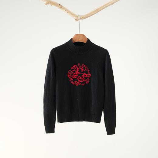 西子/瑞马衔云100羊毛提花新年本命针织衫/MSTJ0895 商品图3